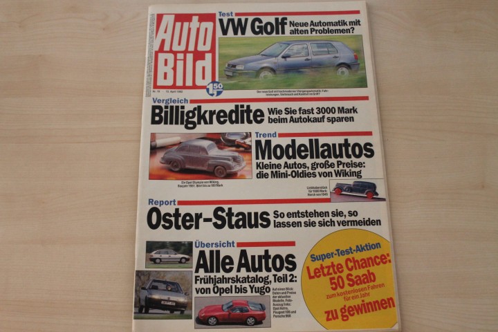 Deckblatt Auto Bild (16/1992)